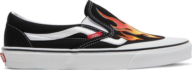 Vans X ASAP Rocky Pac Sun Limited Edition Slip On Shoes Black Red Flame  Size 6.5