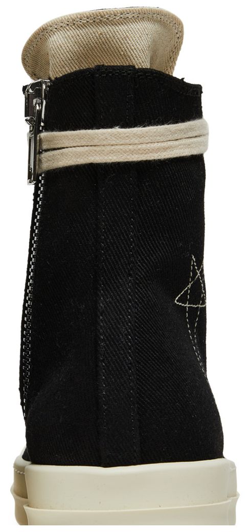 Rick Owens Wmns DRKSHDW Fogachine Pentagram Embroidery High Black Milk