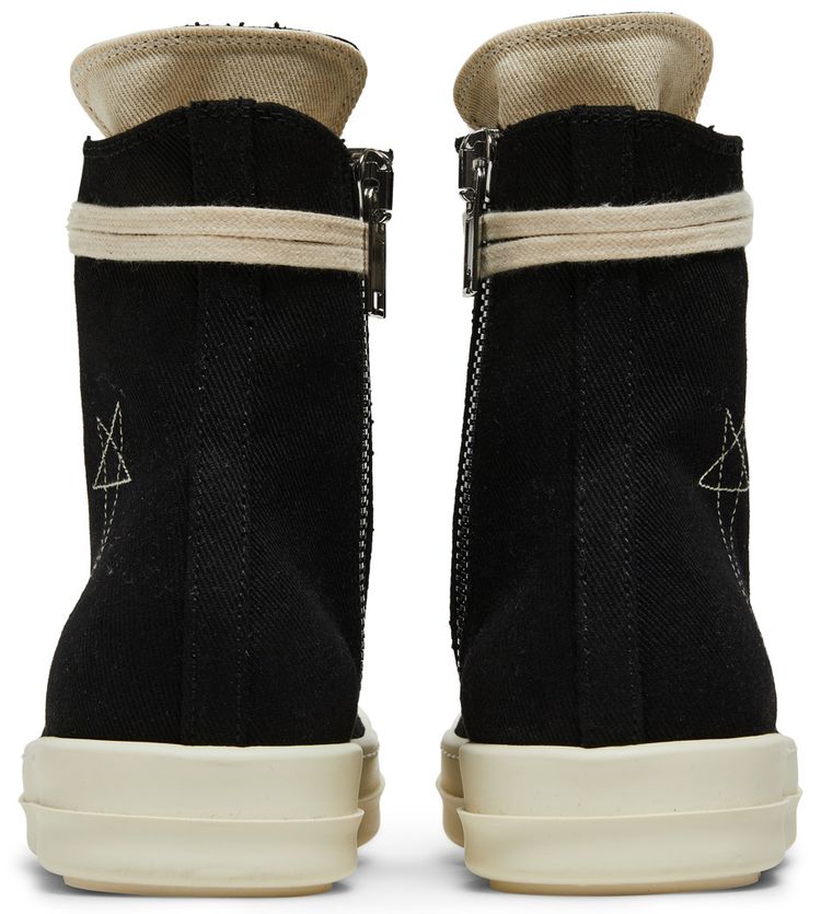 Rick Owens Wmns DRKSHDW Fogachine Pentagram Embroidery High Black Milk
