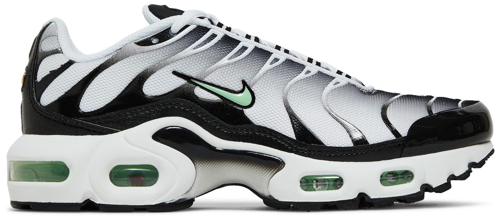 white and silver air max plus