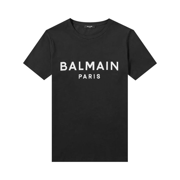 Balmain Logo T Shirt Black