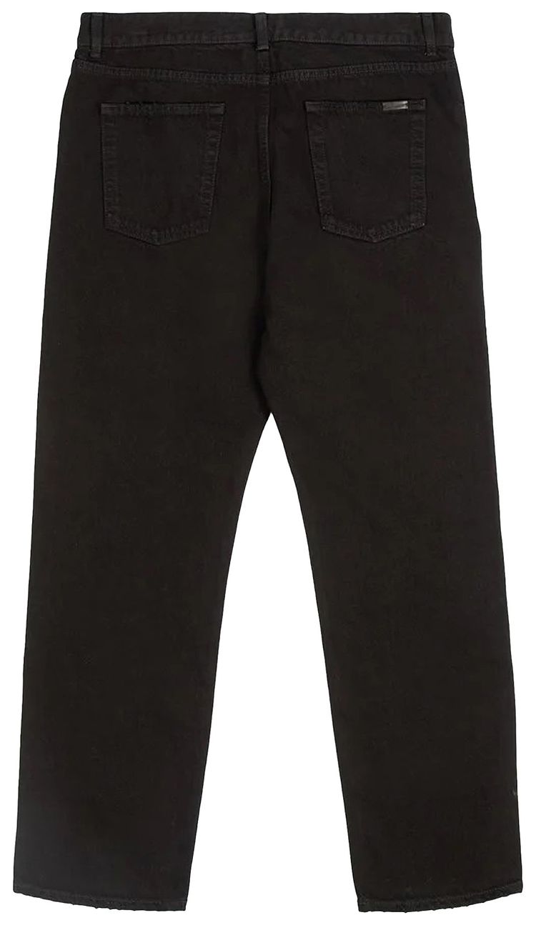 Saint Laurent Straight Jeans High Black