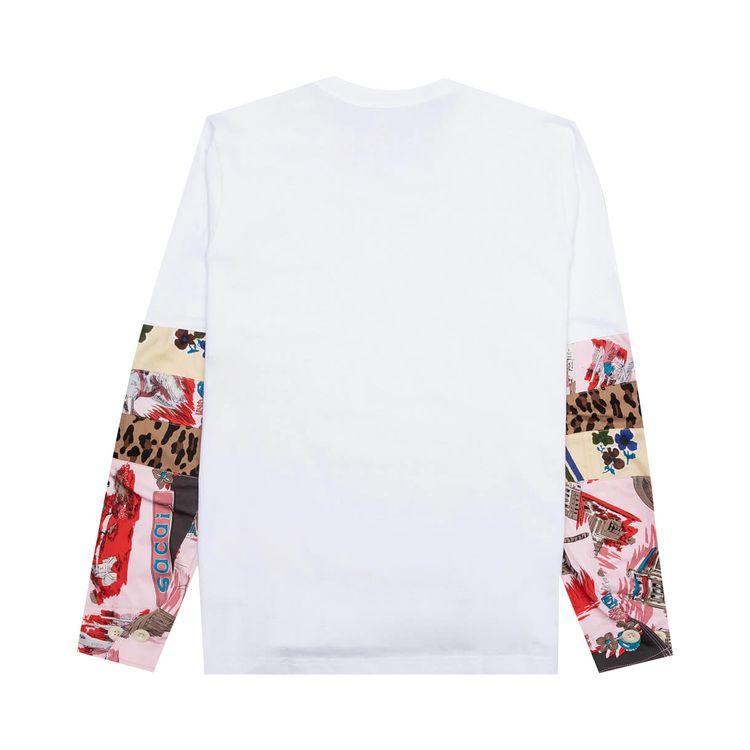Sacai Archive Print Mix Long Sleeve T Shirt White