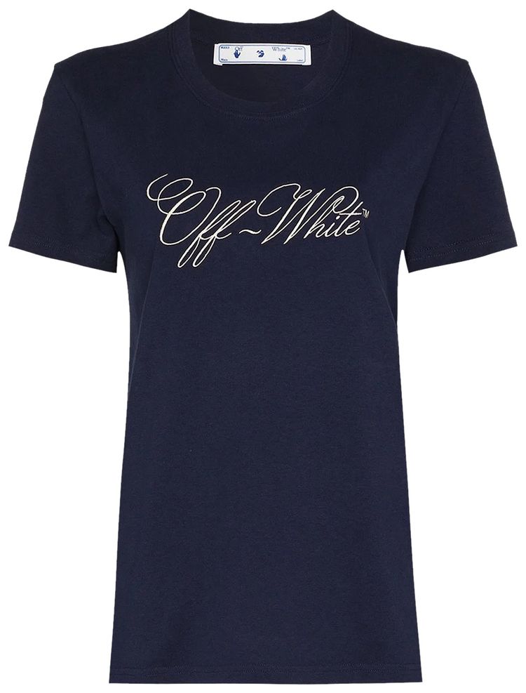 Off White Casual Tee BlueWhite