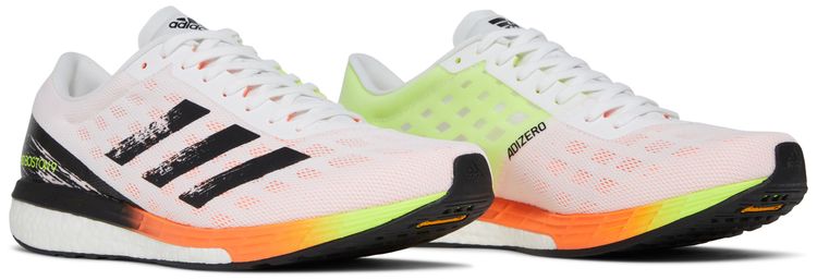 Adidas Adizero Boston 9 White Screaming Orange