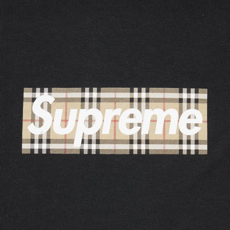 Supreme x Burberry Box Logo Tee Black