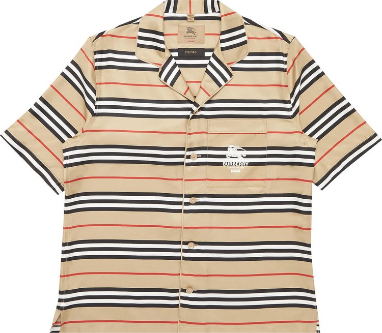 Buy Supreme x Burberry Icon Stripe Silk Pyjama Shirt (Burberry ...