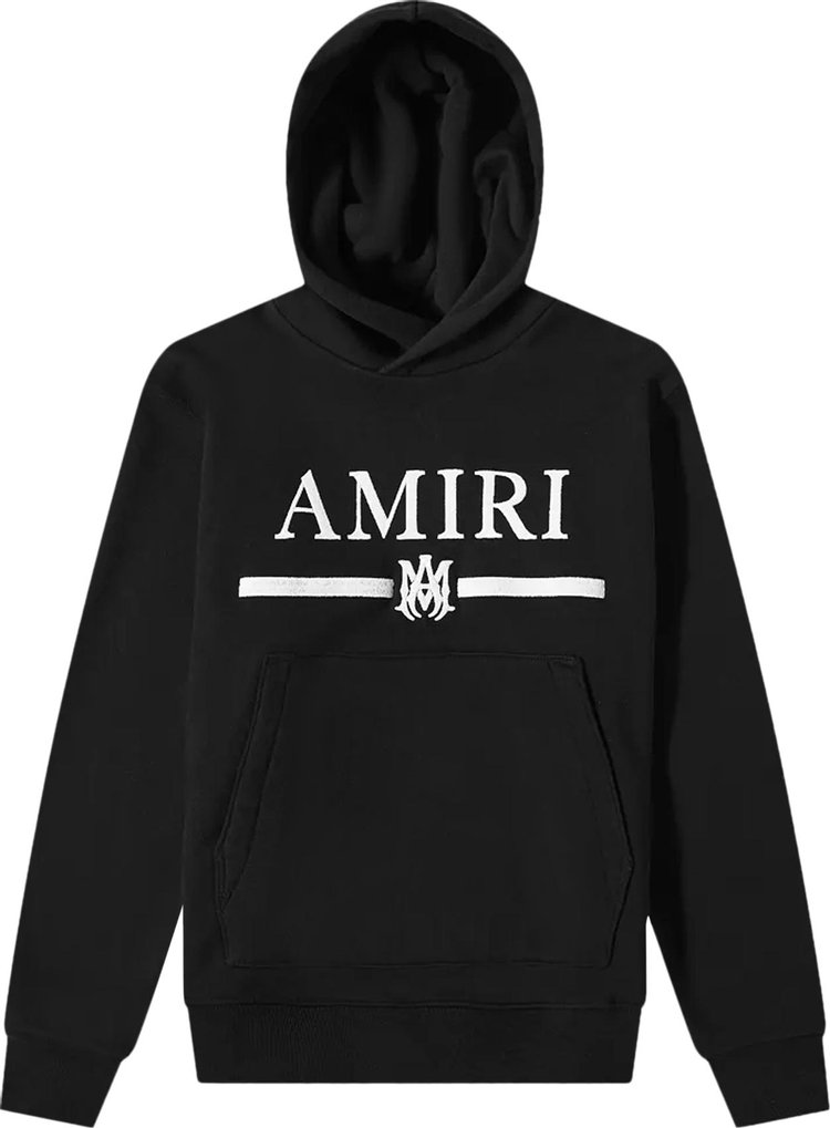 Amiri Ma Bar Embroidery Hoodie 'Black' | GOAT