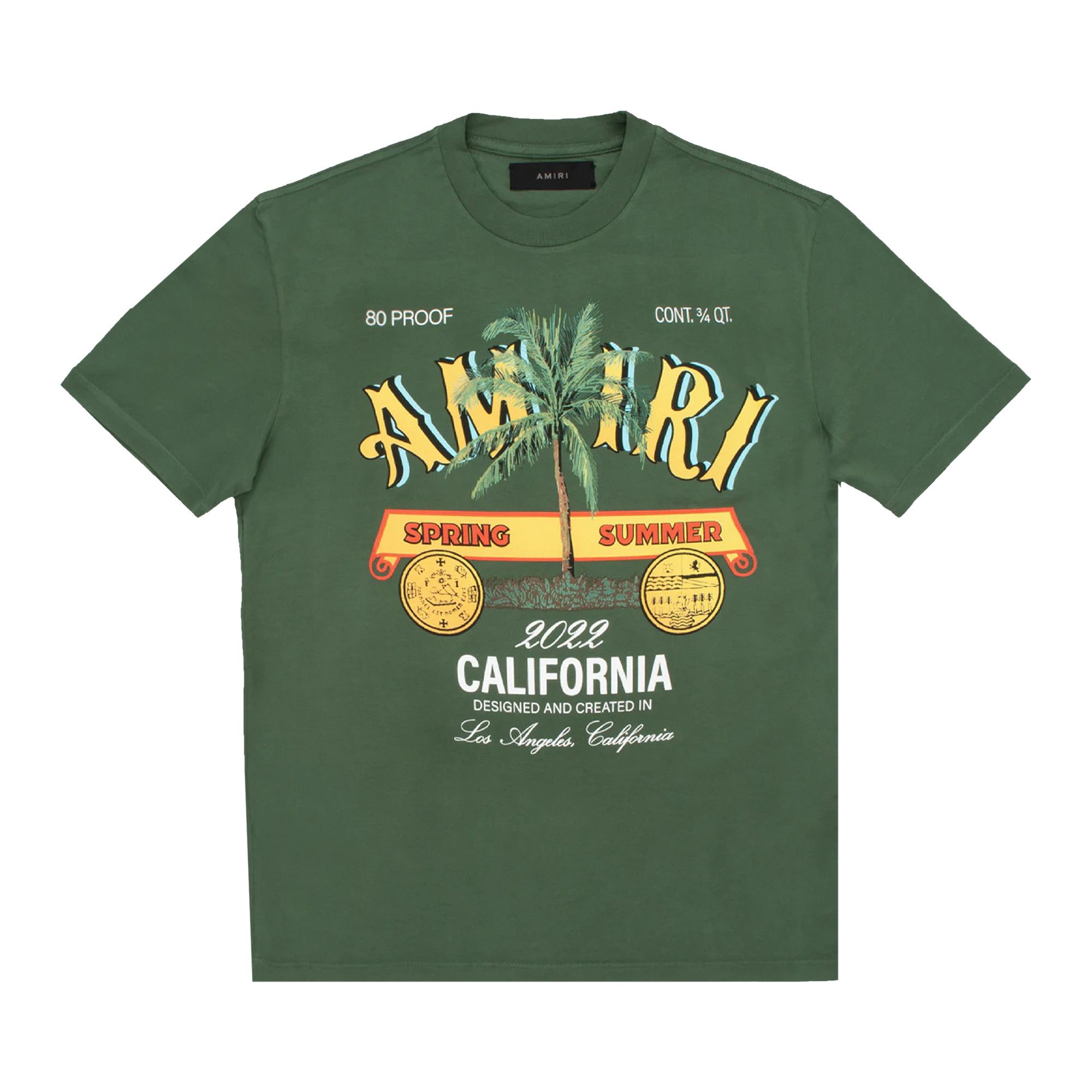 Buy Amiri Rum Label Tee 'Military Green' - SS22MJG006 301 MILI | GOAT