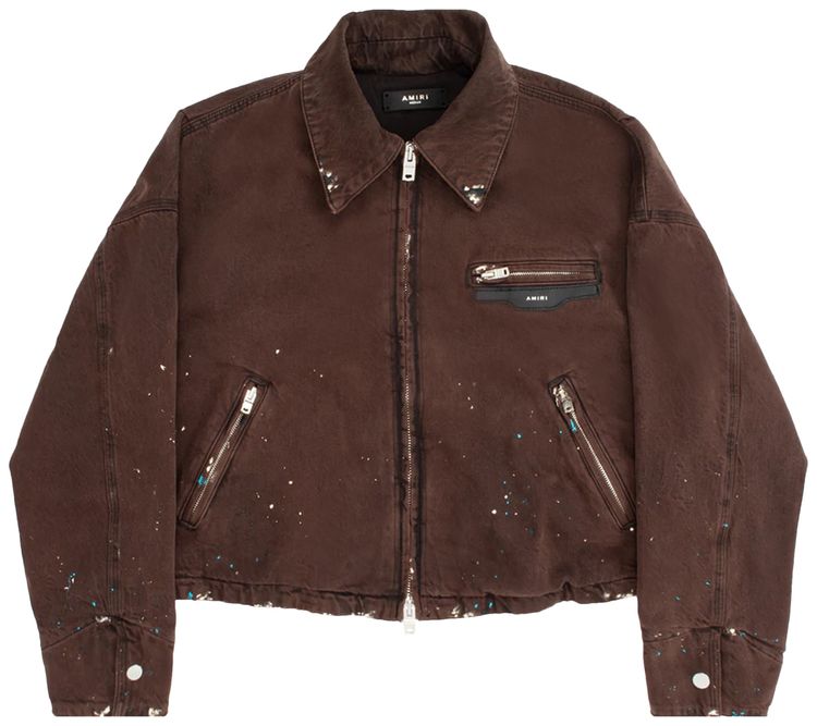 Amiri Workman Zip Jacket Brown