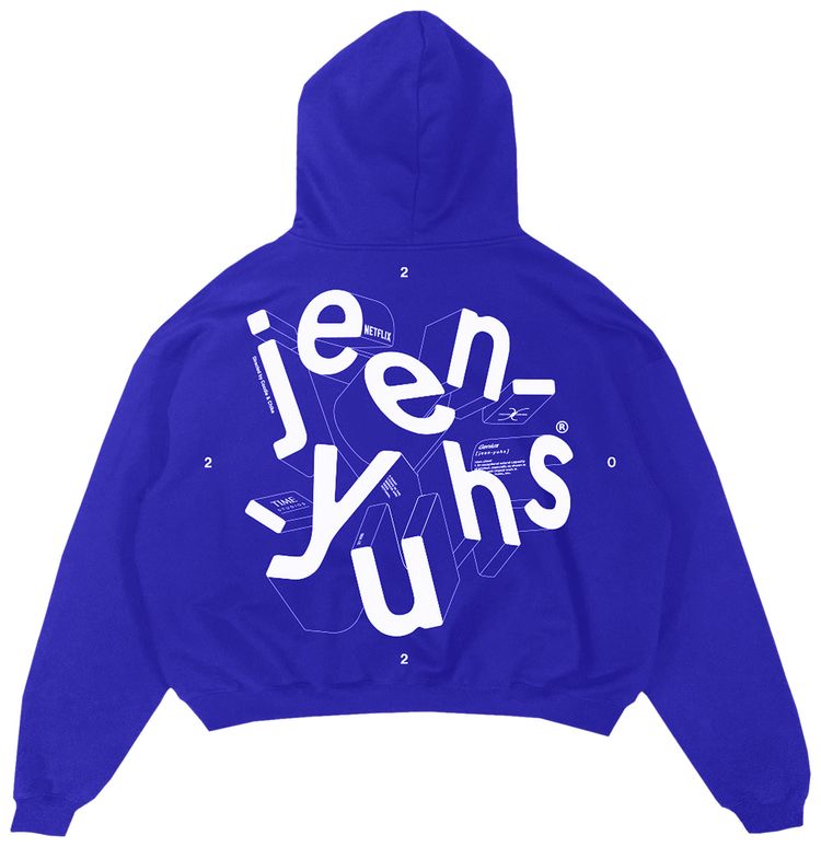 Kanye West x Creative Control Entertainment Jeen Yuhs 3D Hoodie Blue