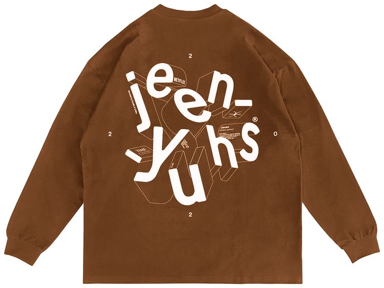 Kanye West x Creative Control Entertainment Jeen Yuhs 3D Long Sleeve T Shirt Brown