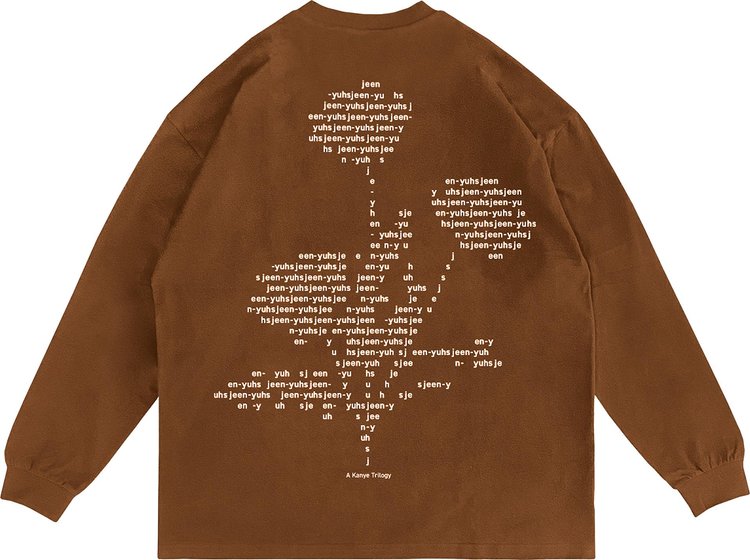 Kanye West x Creative Control Entertainment Jeen Yuhs FLWR Long Sleeve Tee Brown