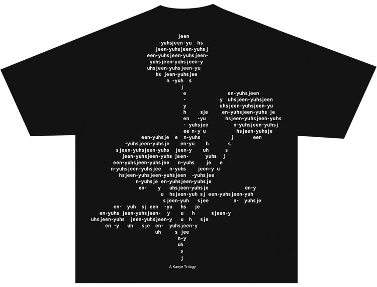 Kanye West x Creative Control Entertainment Jeen Yuhs FLWR Short Sleeve T Shirt Black