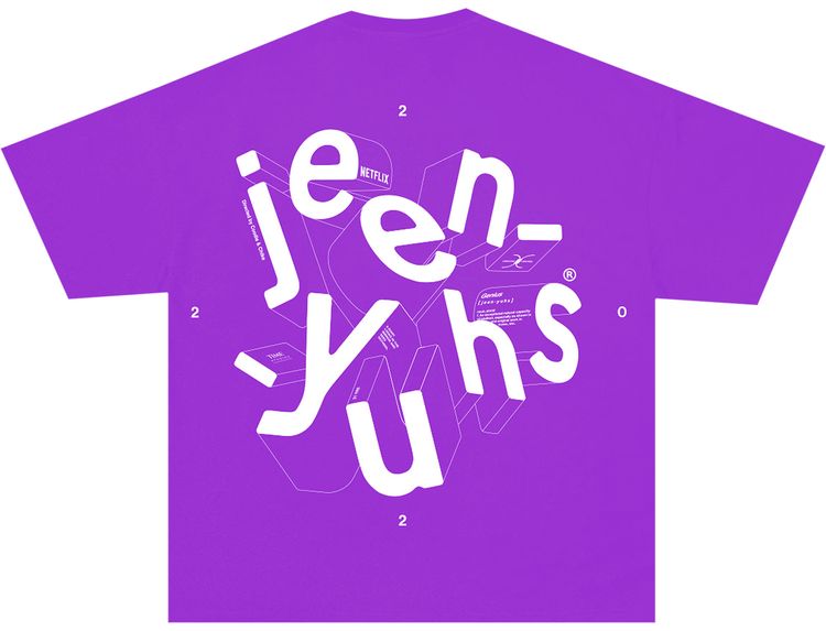 Kanye West x Creative Control Entertainment Jeen Yuhs 3D Short Sleeve T Shirt Purple
