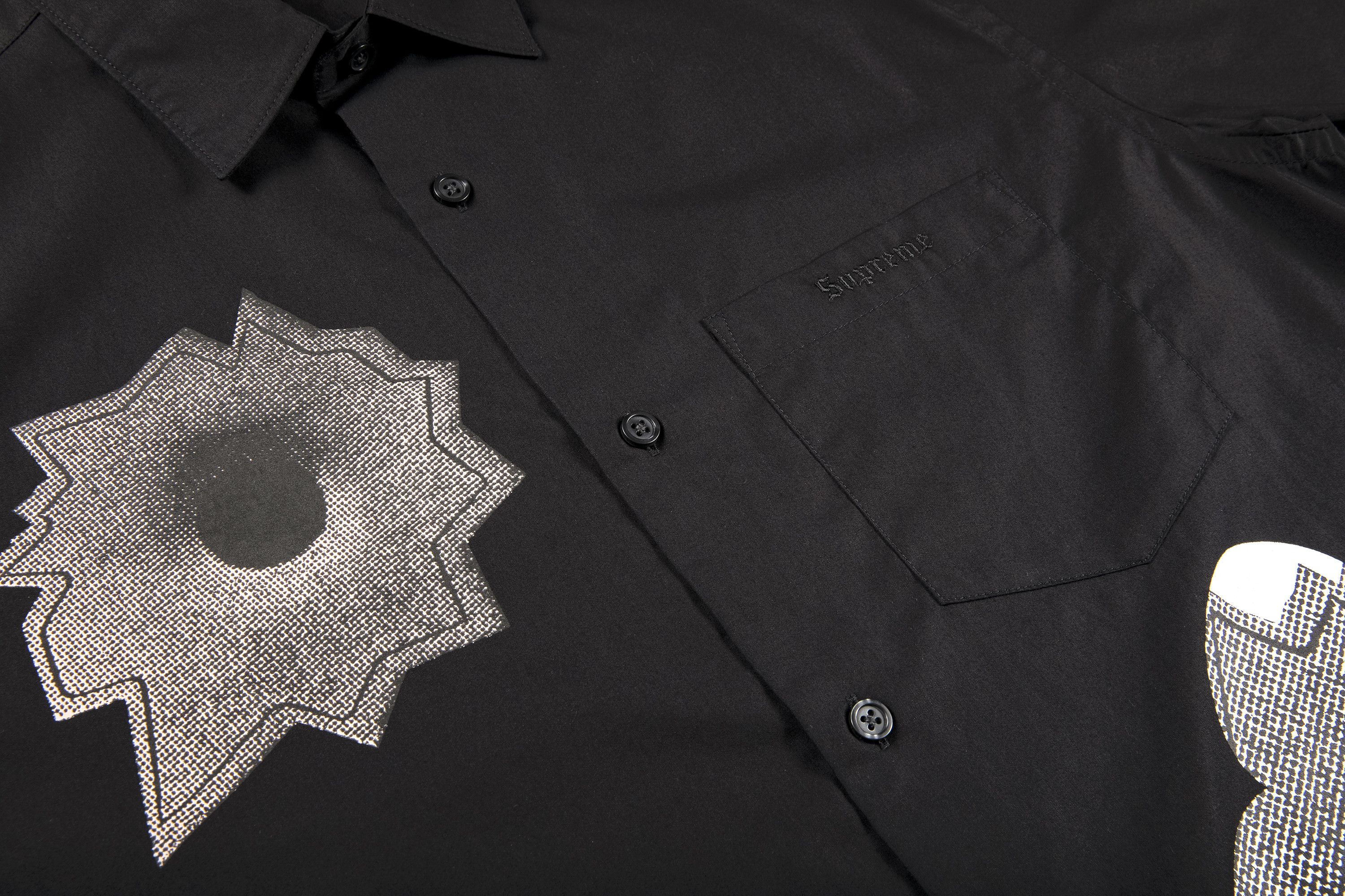 Buy Supreme x Nate Lowman Short-Sleeve Shirt 'Black' - SS22S32