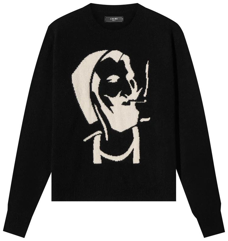 Amiri Zig Zag Crew Black