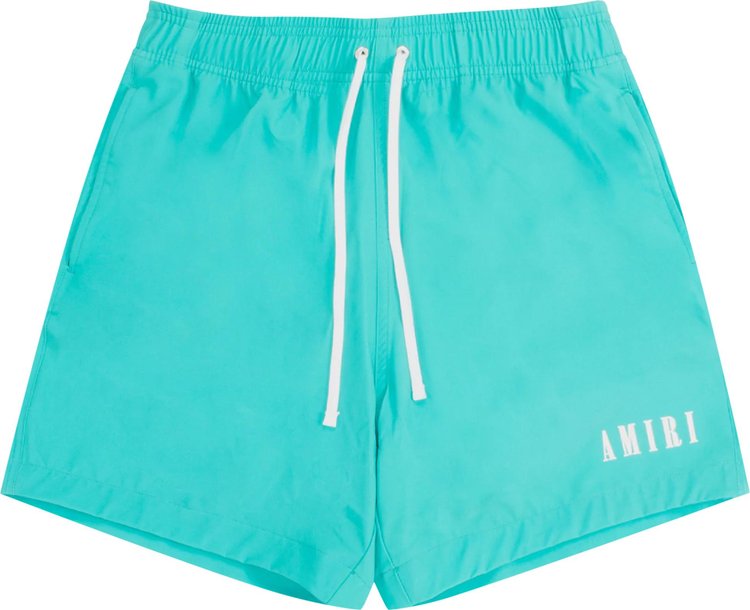 Amiri Core Logo Swim Trunk Columbia