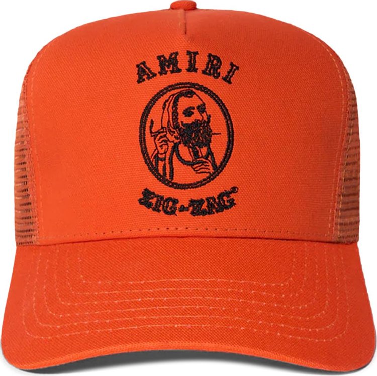 Amiri Zig Zag Trucker Hat 'Orange/Black'