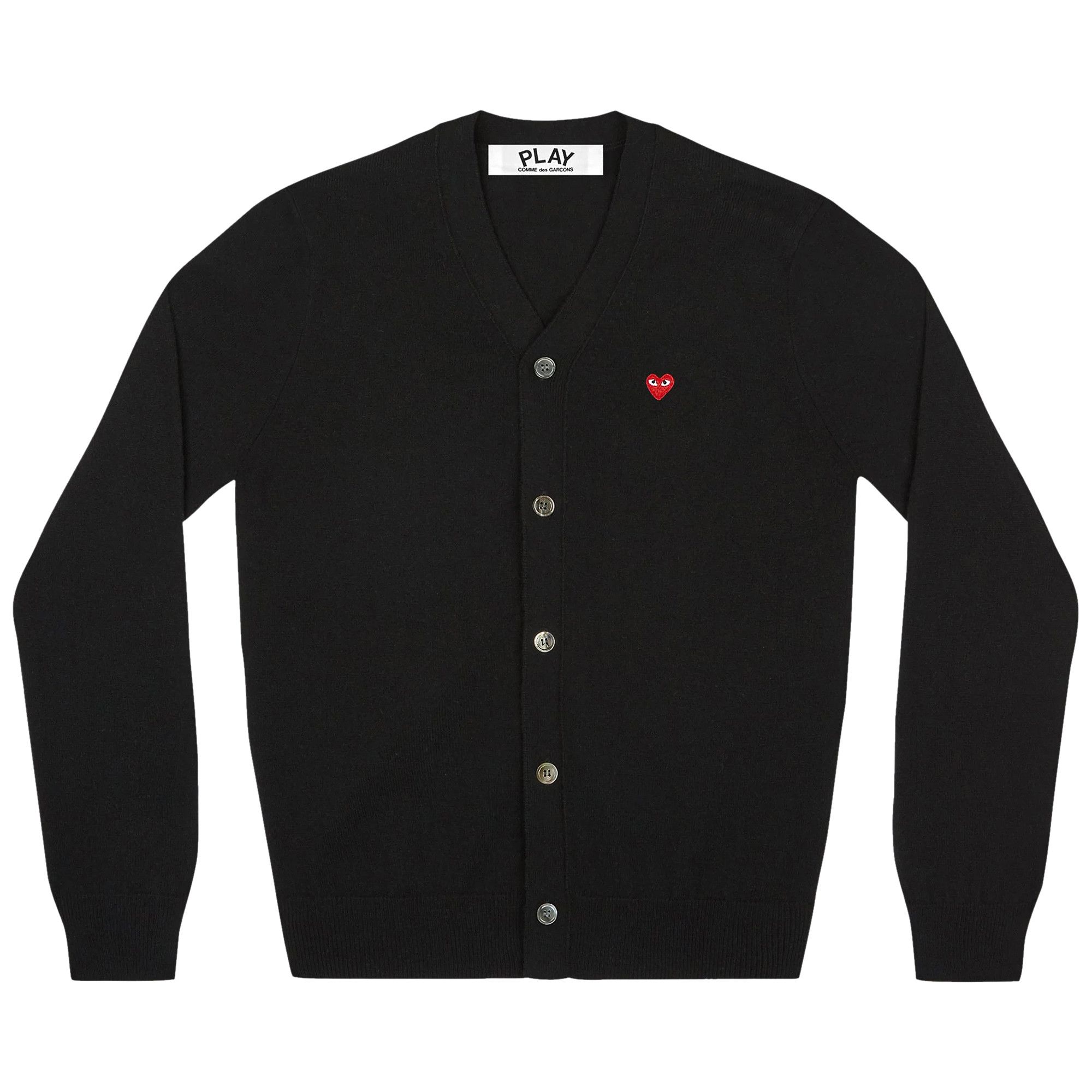 Buy Comme des Garçons PLAY Small Heart Cardigan 'Black' - AZ N080