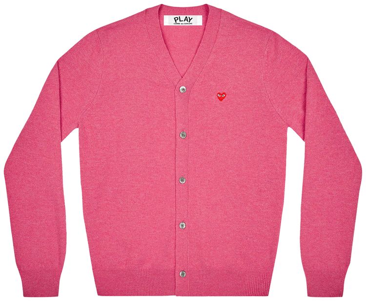 Comme des Garcons PLAY Small Heart Cardigan Pink