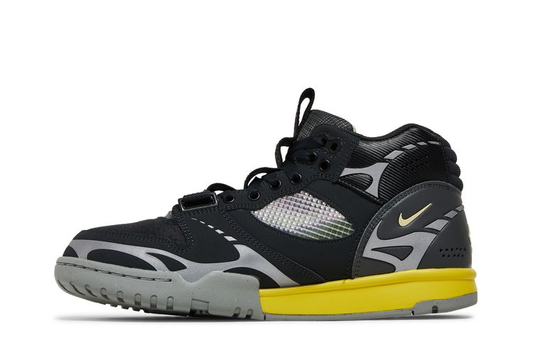 Nike Air Trainer 1 Utility Dark Smoke Grey Yellow DH7338-001 Mens 9.5 Mid Top Nike Air Trainer 1 Utility Dark Smoke Gray 2022 - DH7338-001  main image 4