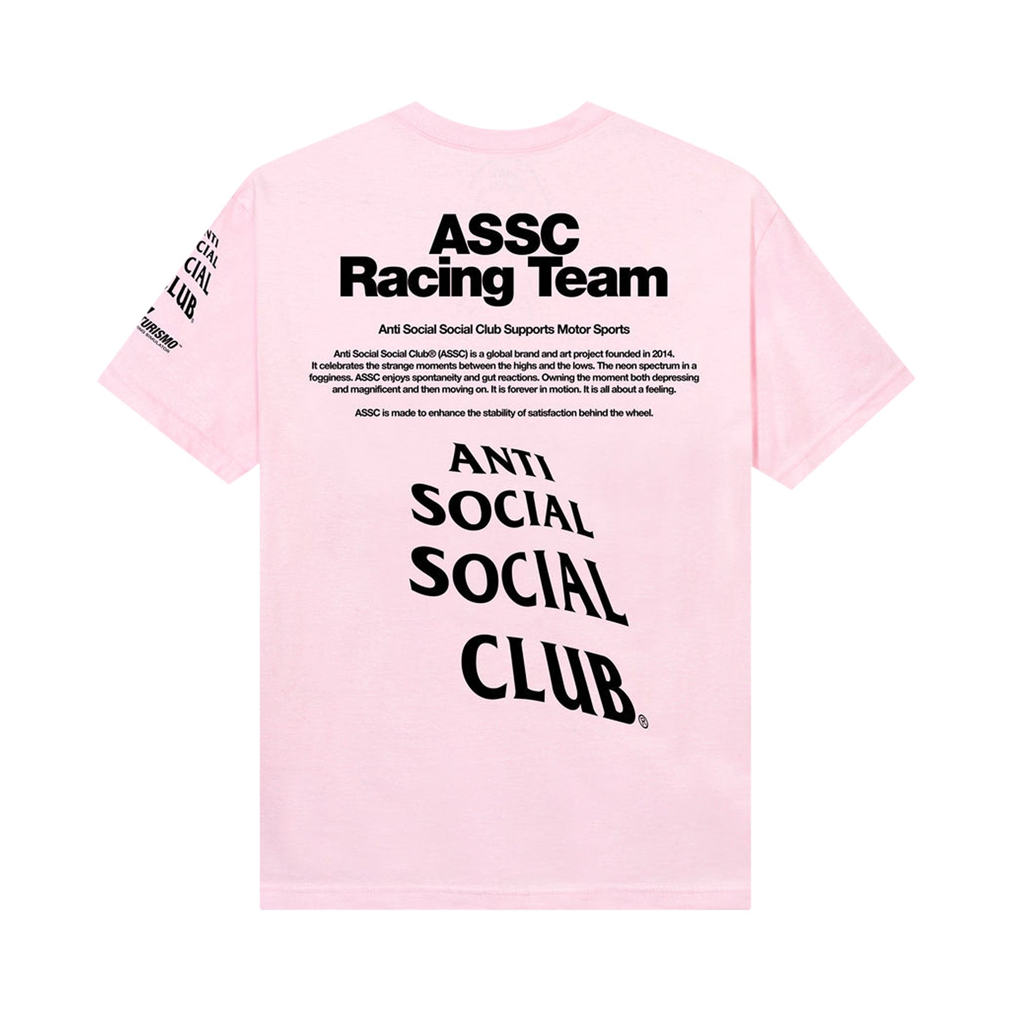 Anti social social club pink t shirt shop