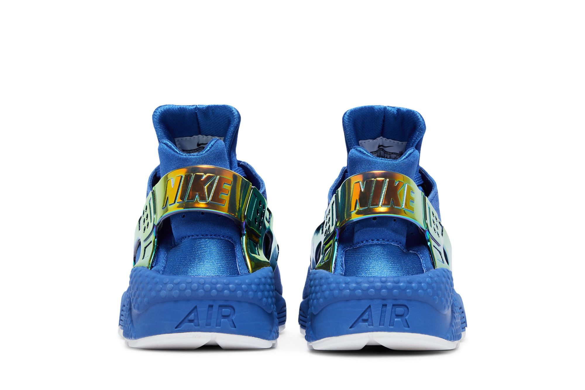 Nike huarache blue and gold hot sale