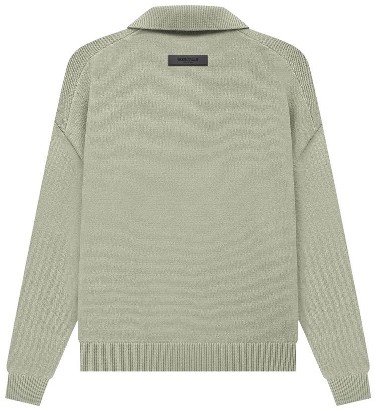 Fear of God Essentials Knit Long Sleeve Polo Sea Foam
