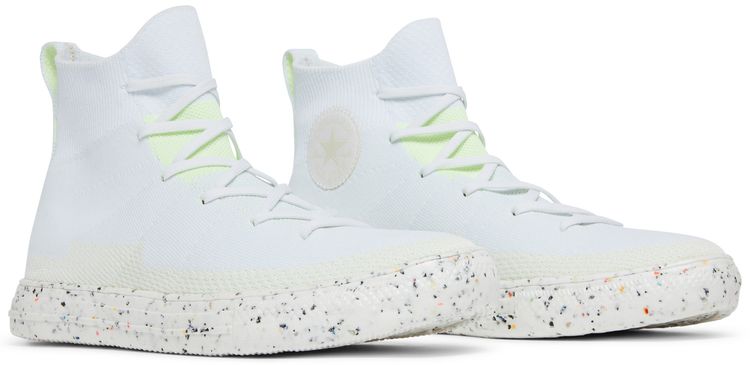 Converse Chuck Taylor All Star Crater Knit High White Barely Volt