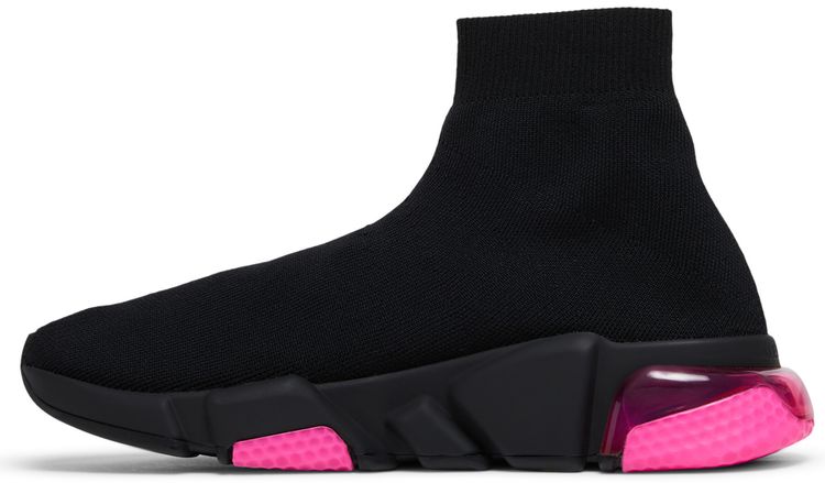 Balenciaga Wmns Speed Sneaker Clear Sole   Black Fluo Pink