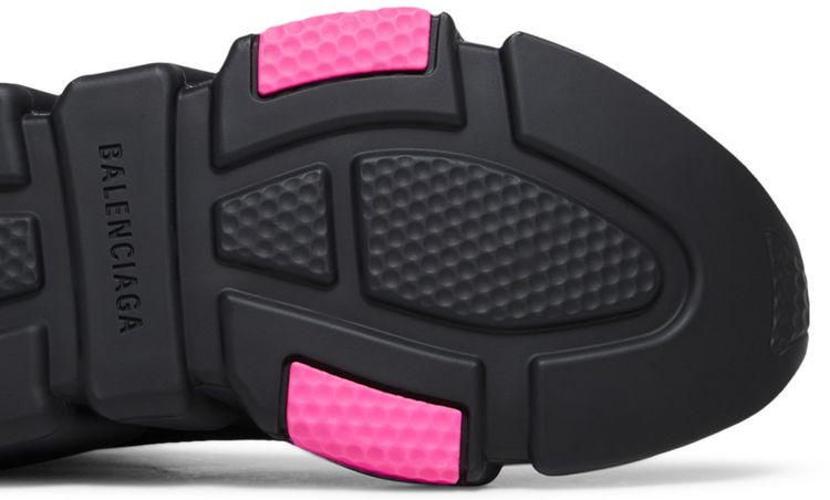 Balenciaga Wmns Speed Sneaker Clear Sole   Black Fluo Pink