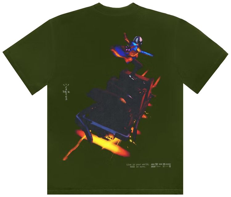 Cactus Jack by Travis Scott Astro Cyclone T Shirt Green