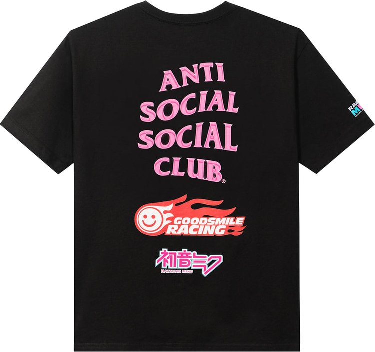 Anti Social Social Club x Good Smile Racing Logo Tee Black