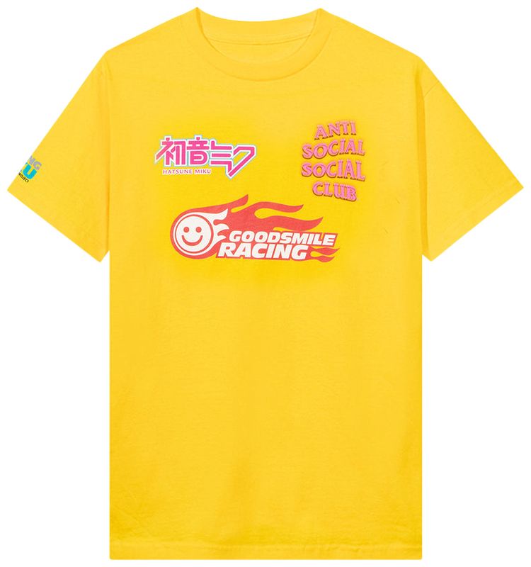 Anti Social Social Club x Good Smile Racing Logo Tee Yellow