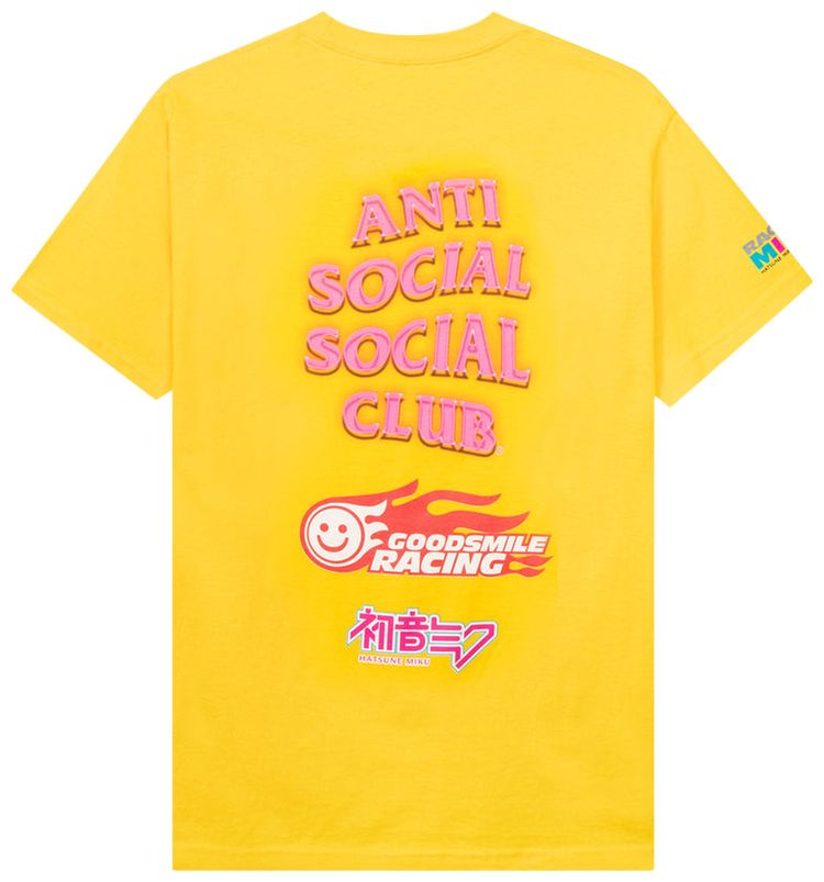 Anti Social Social Club x Good Smile Racing Logo Tee Yellow
