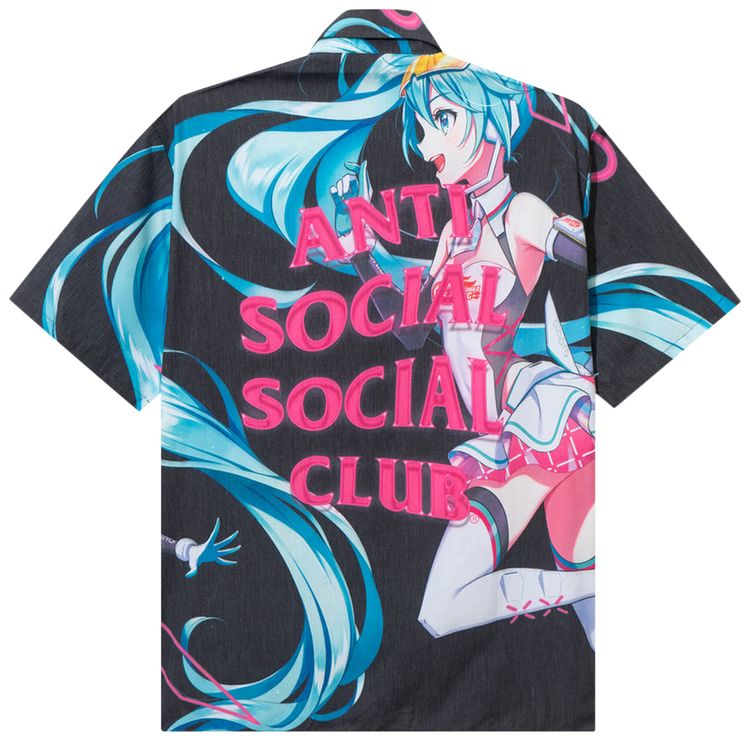Anti Social Social Club x Good Smile Racing Hatsune Miku Button Up Black
