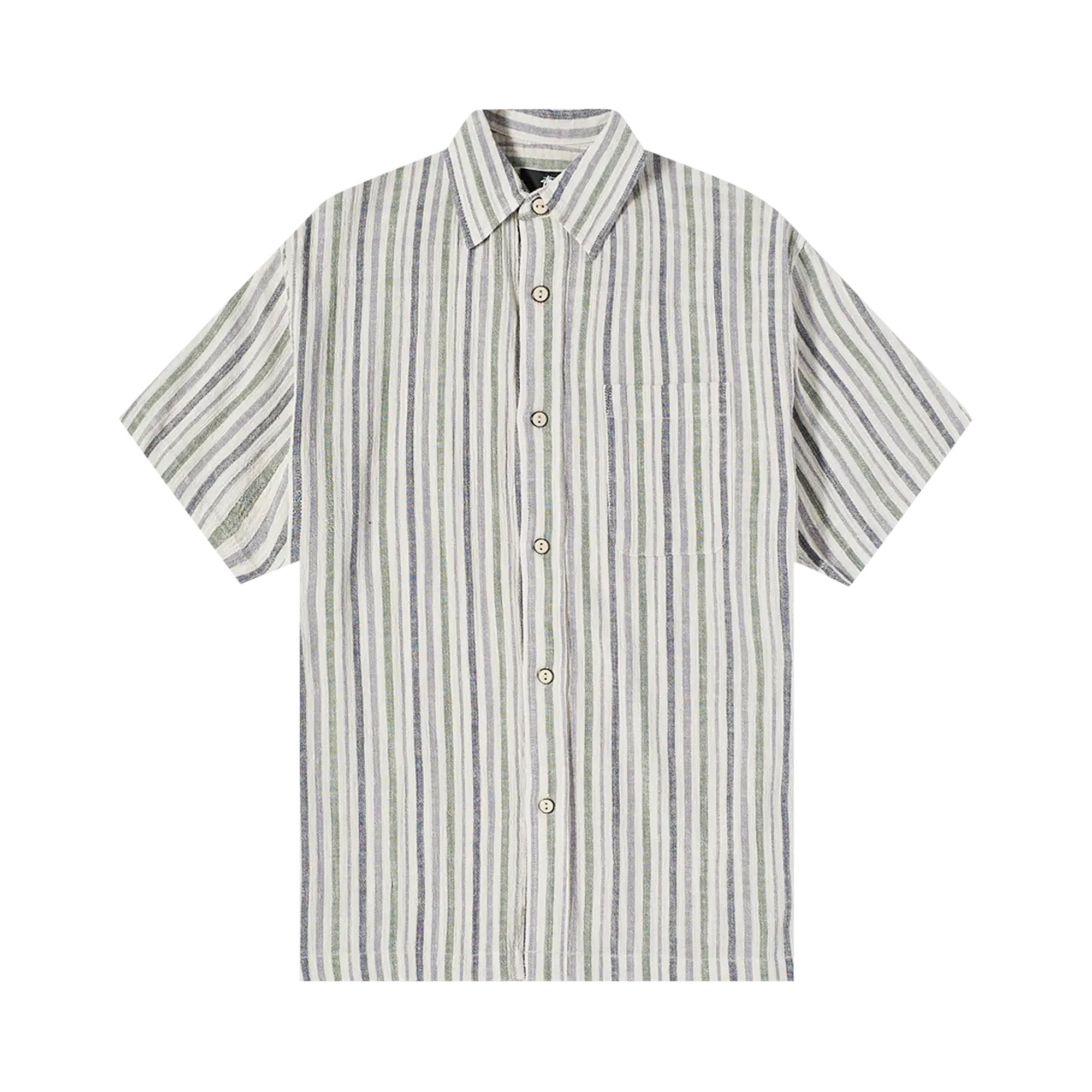 Buy Stussy Wrinkly Cotton Gauze Shirt 'Stripe' - 1110222 STRI