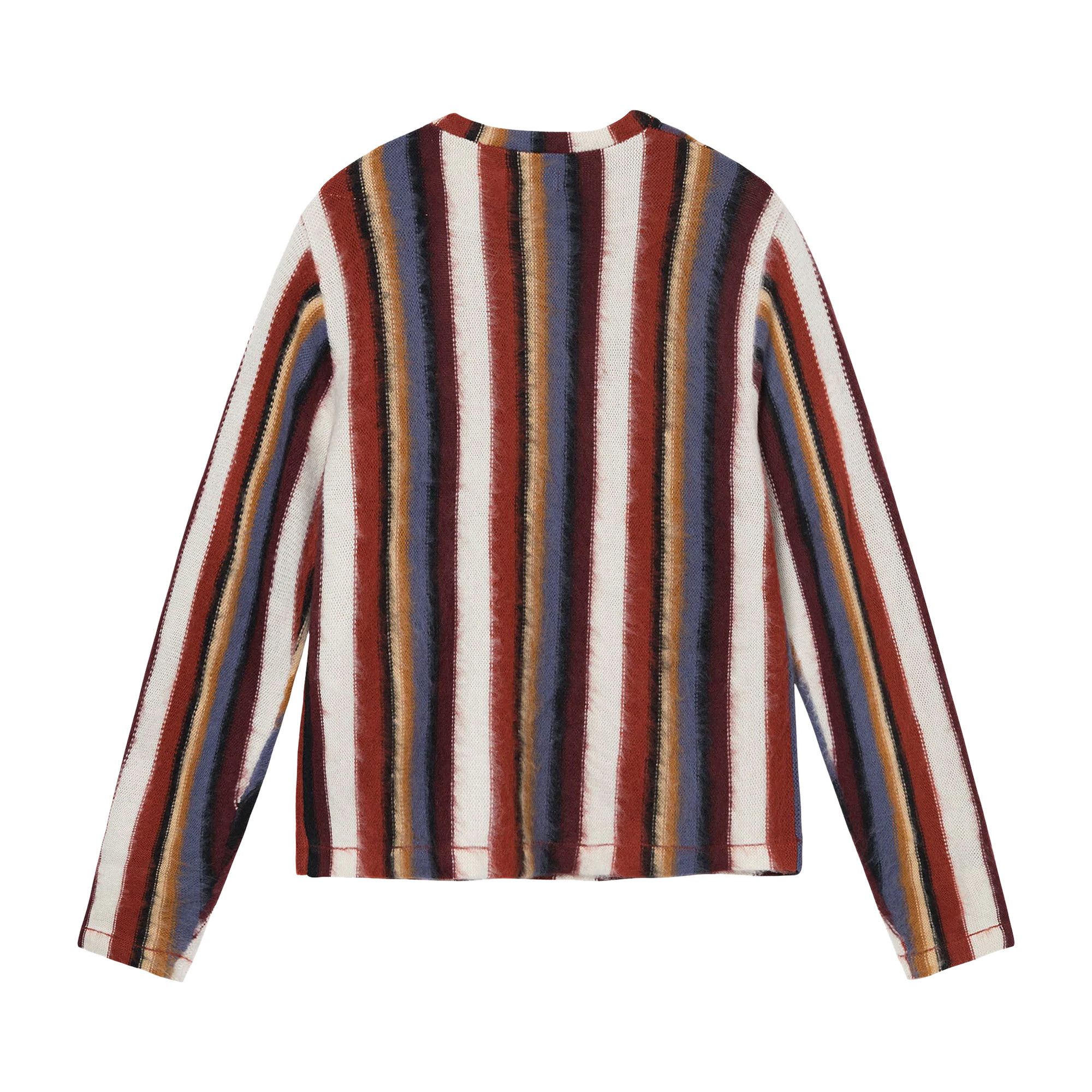 Buy Stussy Vertical Striped Knit Crew 'Rust' - 117108 RUST | GOAT
