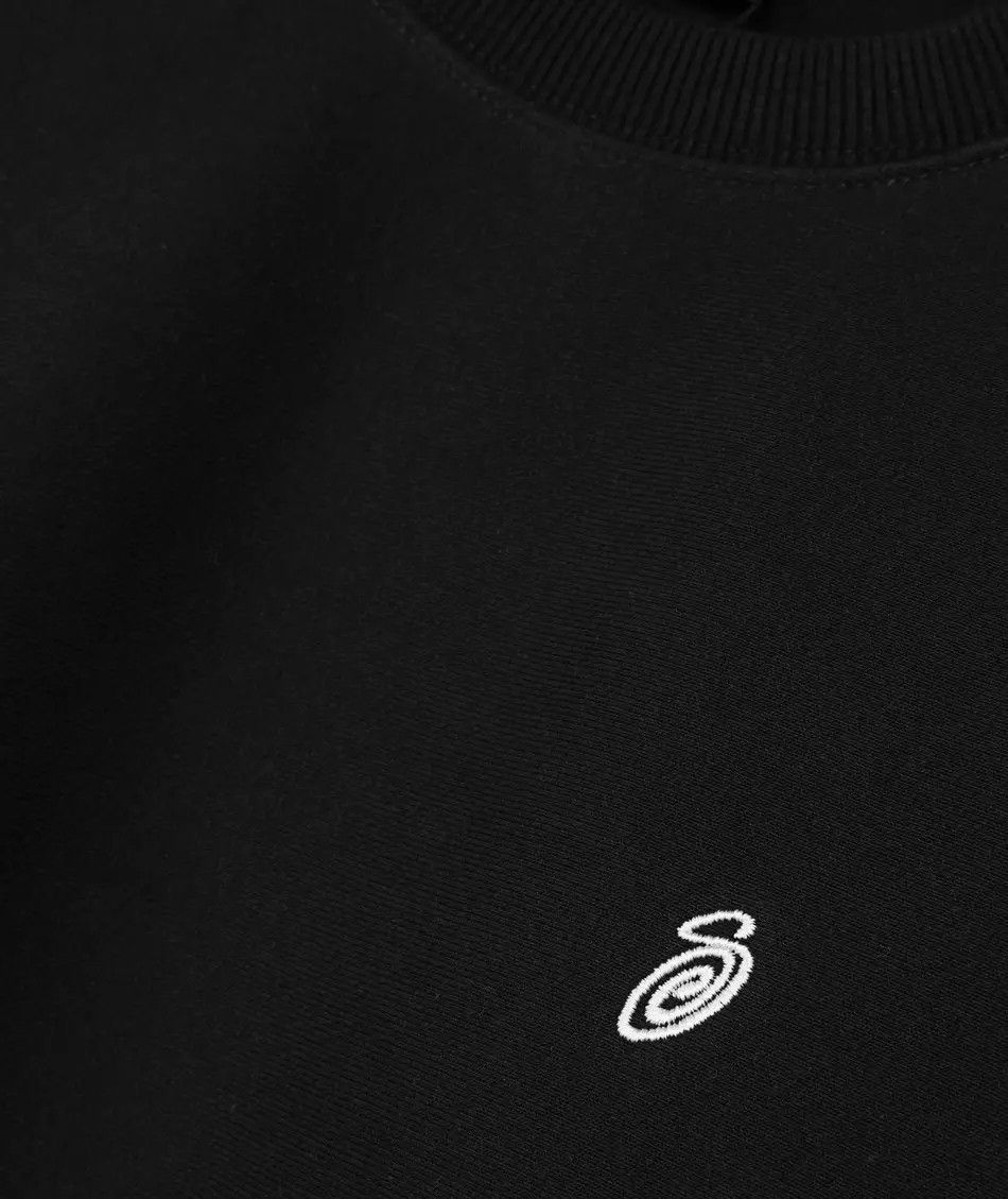 Size l Stussy Swirl Appliqué Crew 'Black'