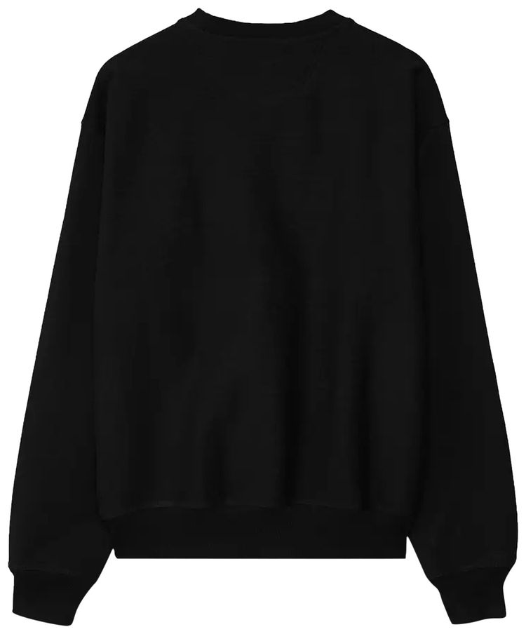 Stussy Swirl Applique Crew Black