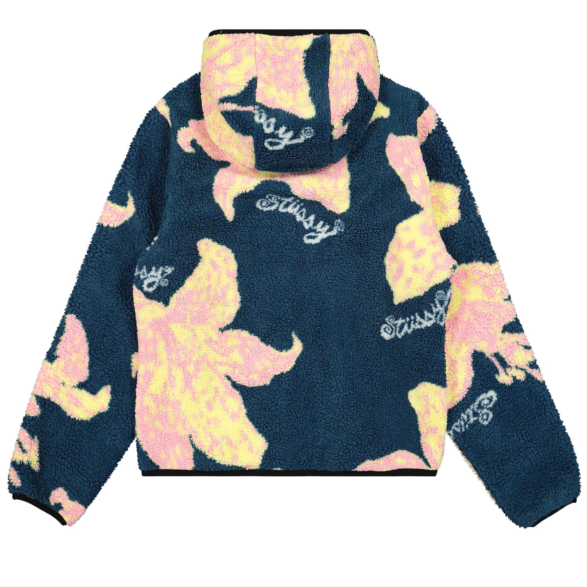 Buy Stussy Floral Sherpa Hood Jacket 'Dark Teal' - 118482 DARK | GOAT