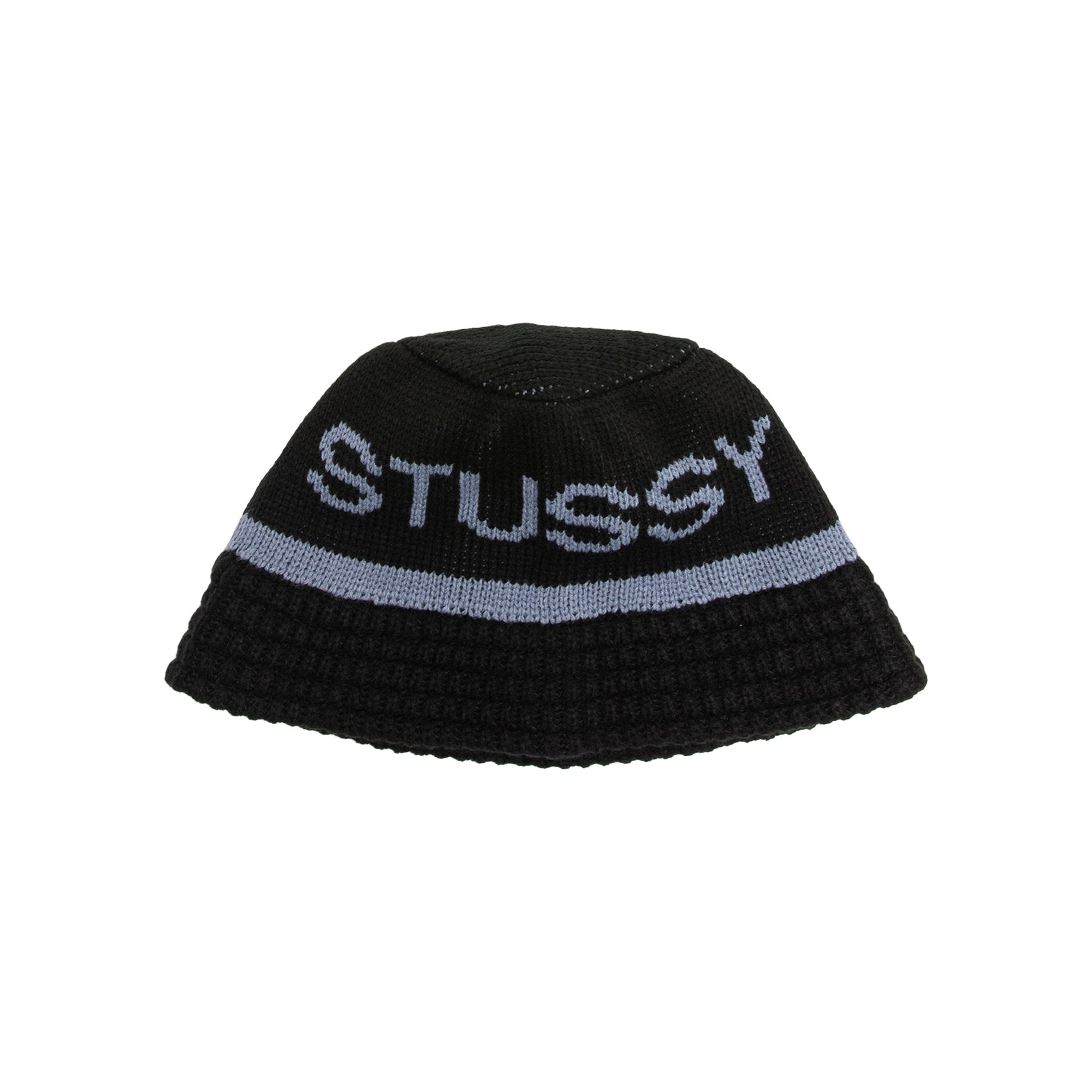 Stussy Jacquard Knit Bucket Hat 'Black' | GOAT