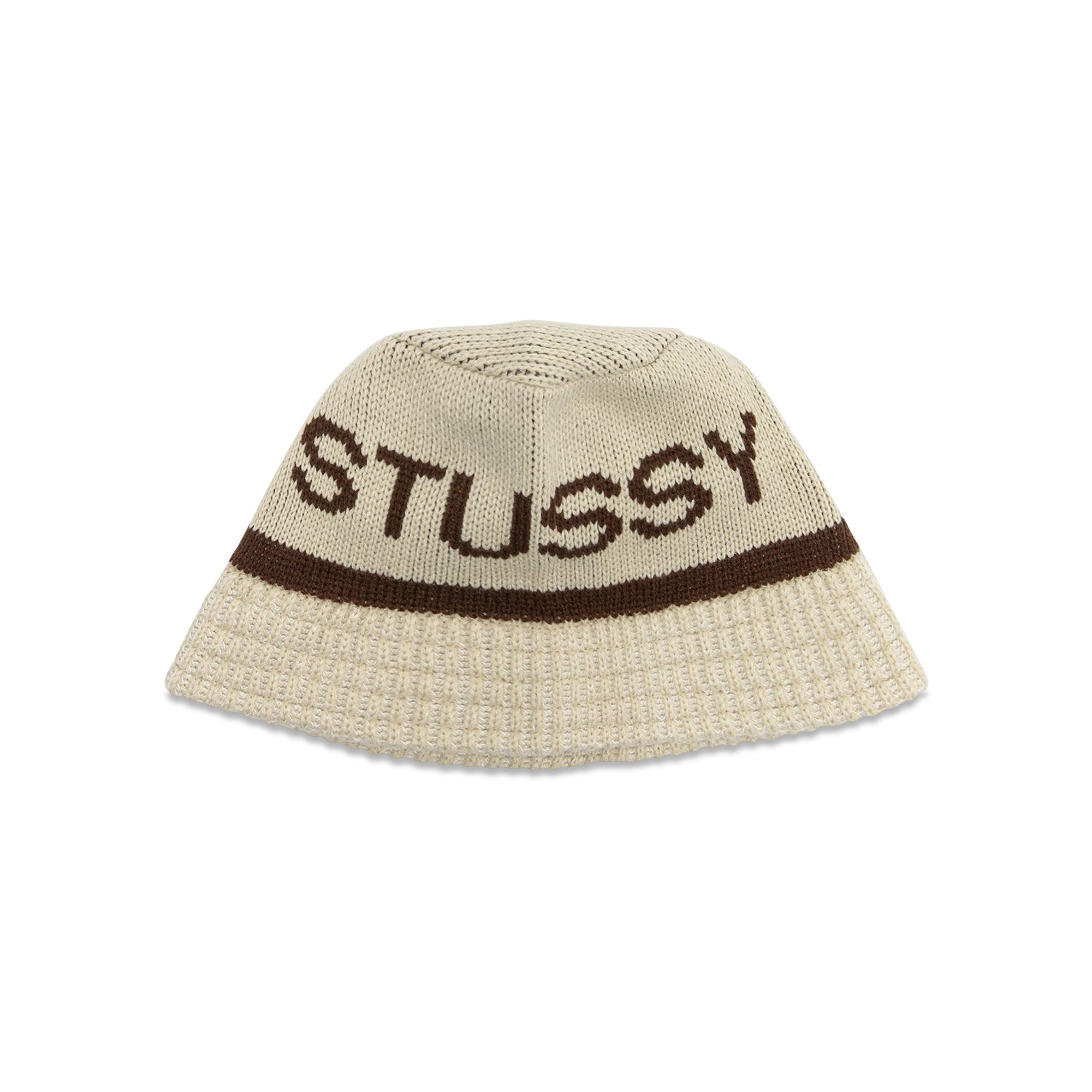 Stussy Jacquard Knit Bucket Hat 'Natural' | GOAT
