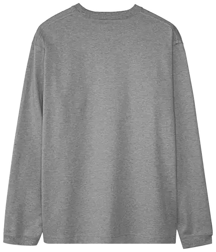 And Wander Composition Long Sleeve Tee Gray