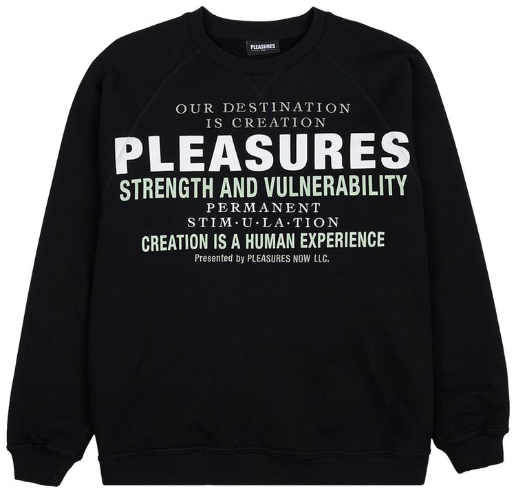 Pleasures Permanent Crewneck Black