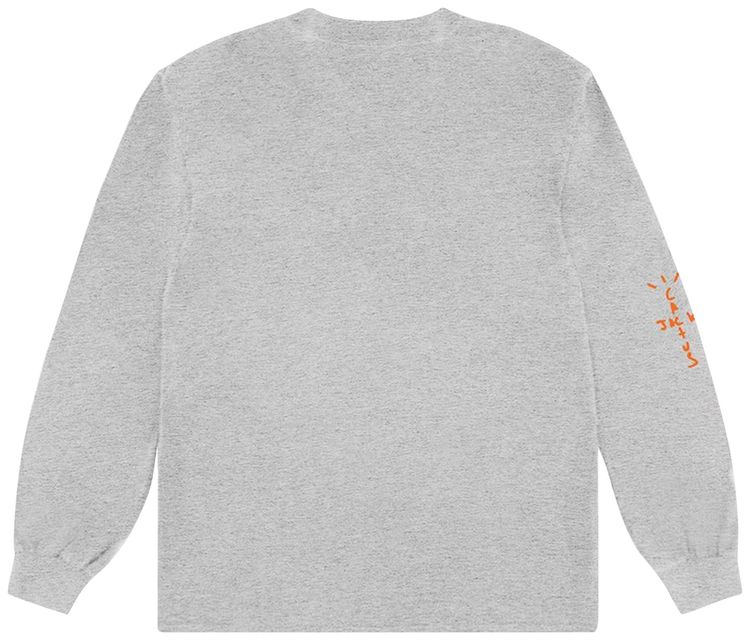 Cactus Jack by Travis Scott Trading Co Long Sleeve T Shirt Heather Grey