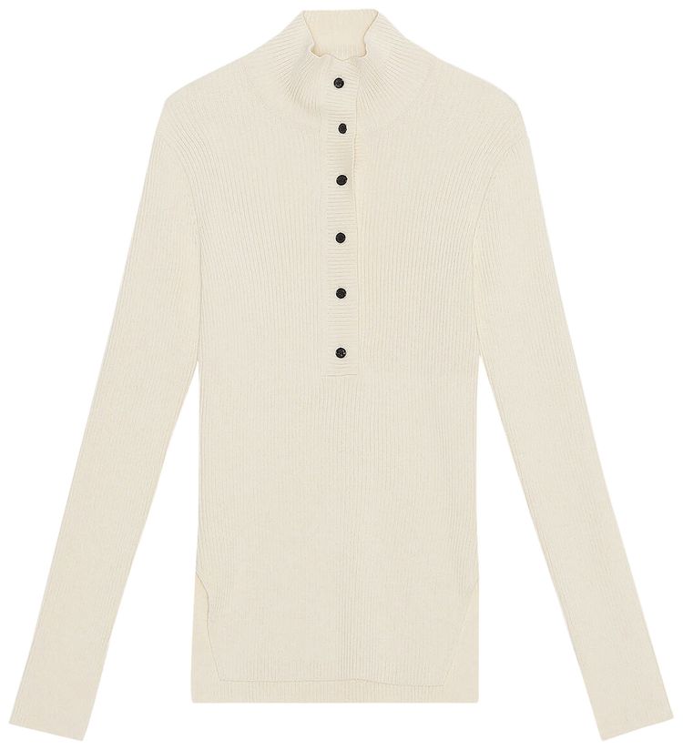 Ganni Button Up Blouse Egret