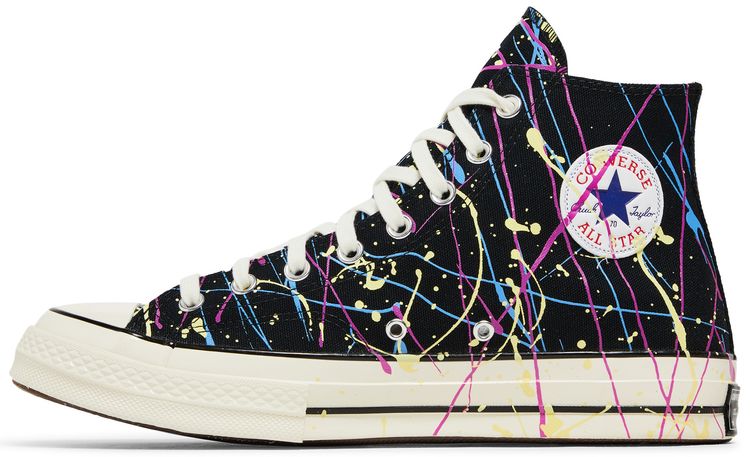 Converse Chuck 70 High Paint Splatter   Black