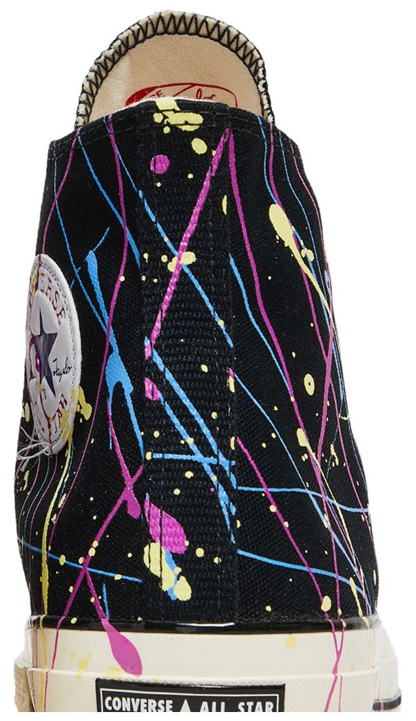 Converse Chuck 70 High Paint Splatter   Black
